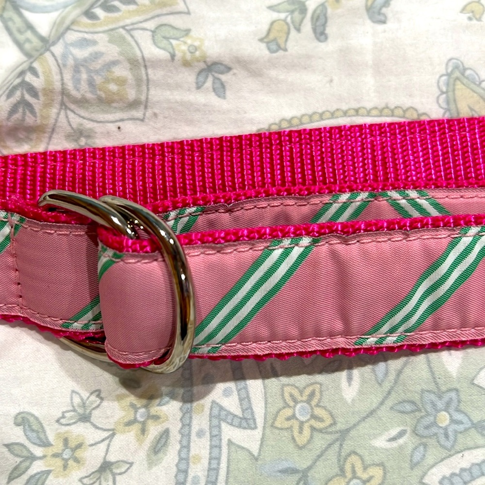 Eliza B Pink and green belt.